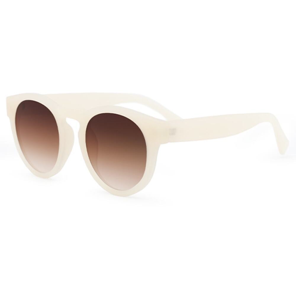TOPFOXX Women's Beige CHELSEA Brown Lens Round Gradient Sunglasses - Picture 2 of 10